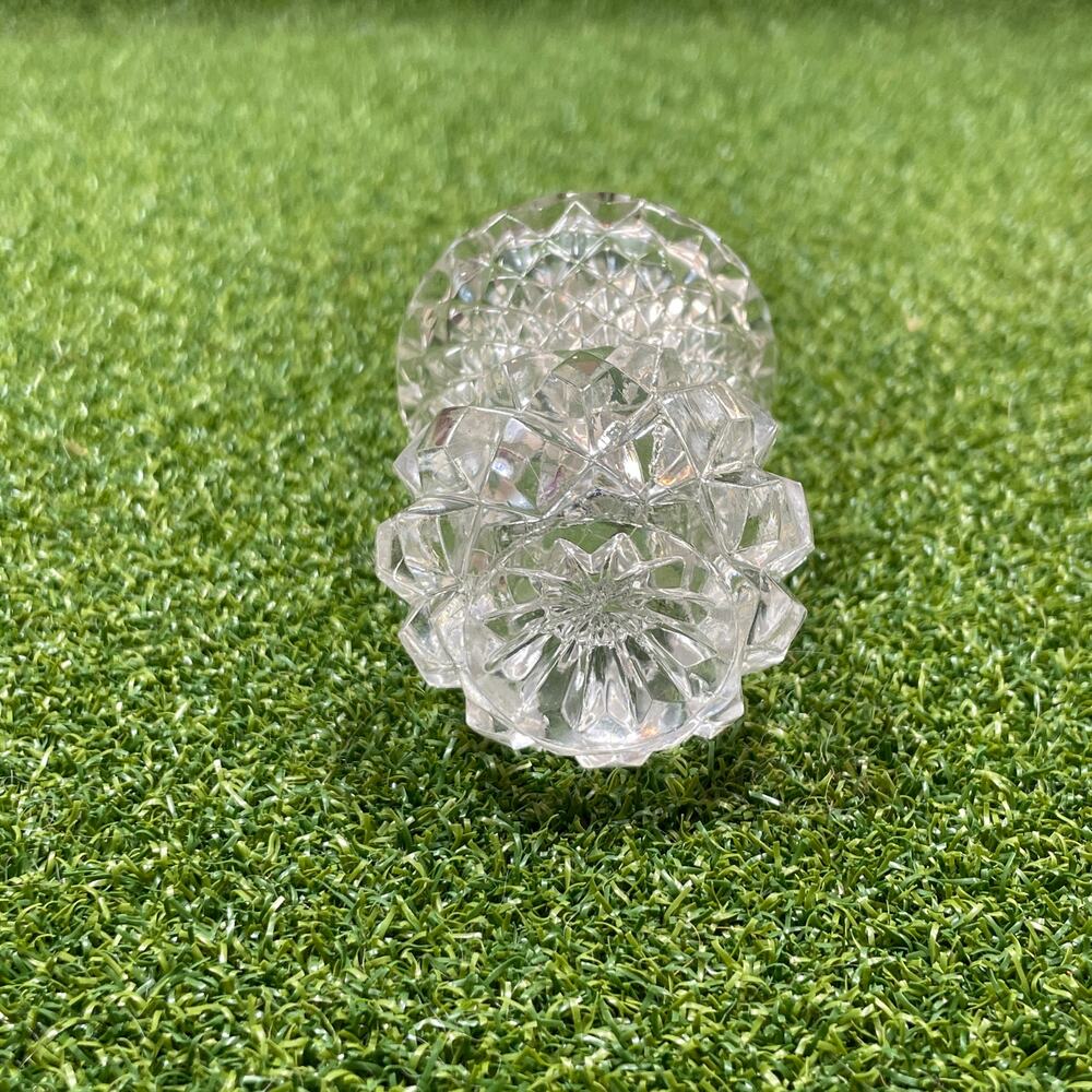 Vintage Small Cut Crystal Miniature Toothpick Holder Pineapple Shape Bud Vase - Picture 5 of 7